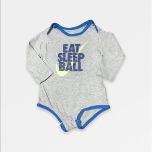 Nike Gray Baby  Onesie/Bodysuit